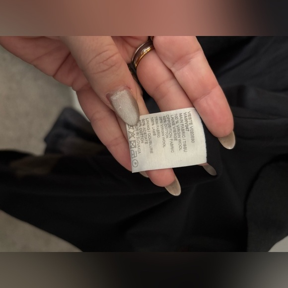 Vanessa Bruno | 100% Wool & Lambskin Mixed Media Longline Vest | Size 36 - Picture 7 of 8